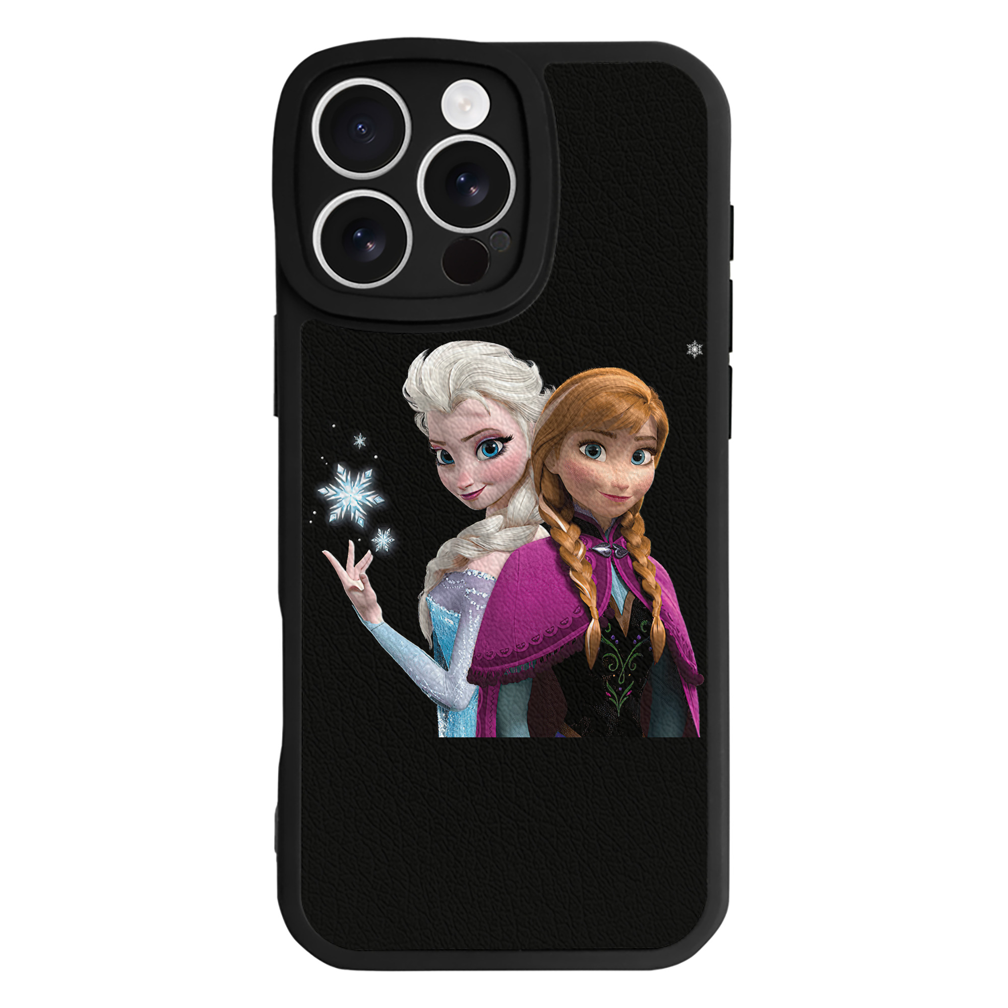 （画像用） アナと雪の女王 アンナ エルサ Frozen Anna Elsa 【iPhone 16シリーズ対応】シリコンスマホケース（レザー調） 材質：シリコン